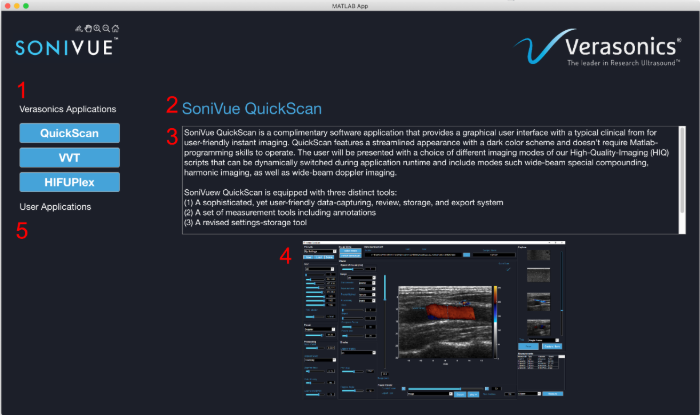 Launcher interface with buttons for Vantage applications