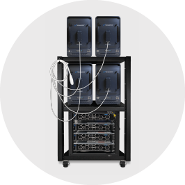 Picture of a Vantage NXT 4-unit Multi-System mounted on the rack