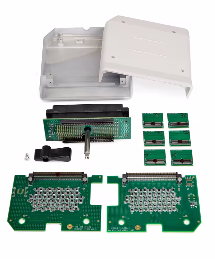 Picture of the Micro-coax Connector with 260-pin Transducer Backshell Kit with PCBs